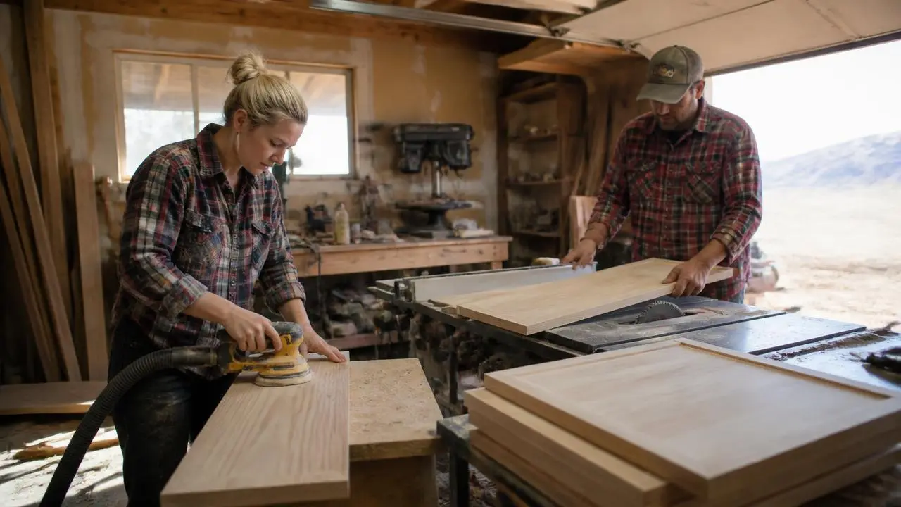 Woodworker running a board through a saw in a Toquerville, Utah shop — business insurance, BOP, general liability and workers' comp for Toquerville, Utah 84774 employers