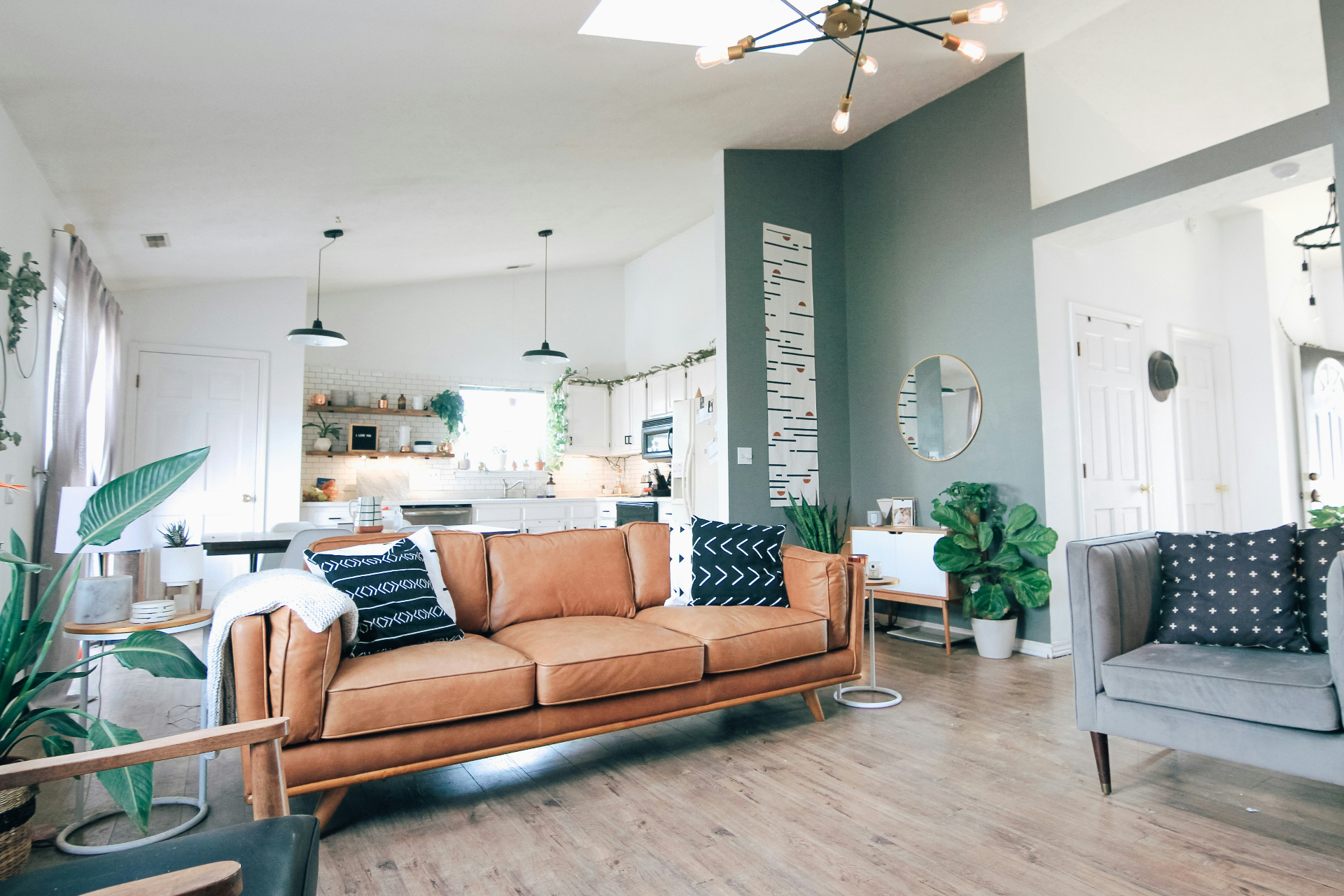 Modern mid-century living room interior — typical La Verkin, UT rental furnishings