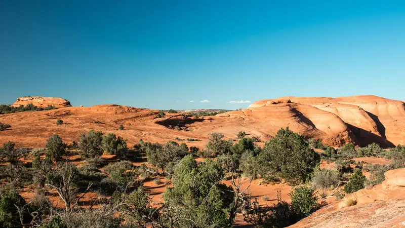 Sunlit red rock mesas and desert benches above the Hurricane Valley, Utah — 84737 ACA health insurance for Zion-corridor seasonal workers and pre-Medicare early retirees