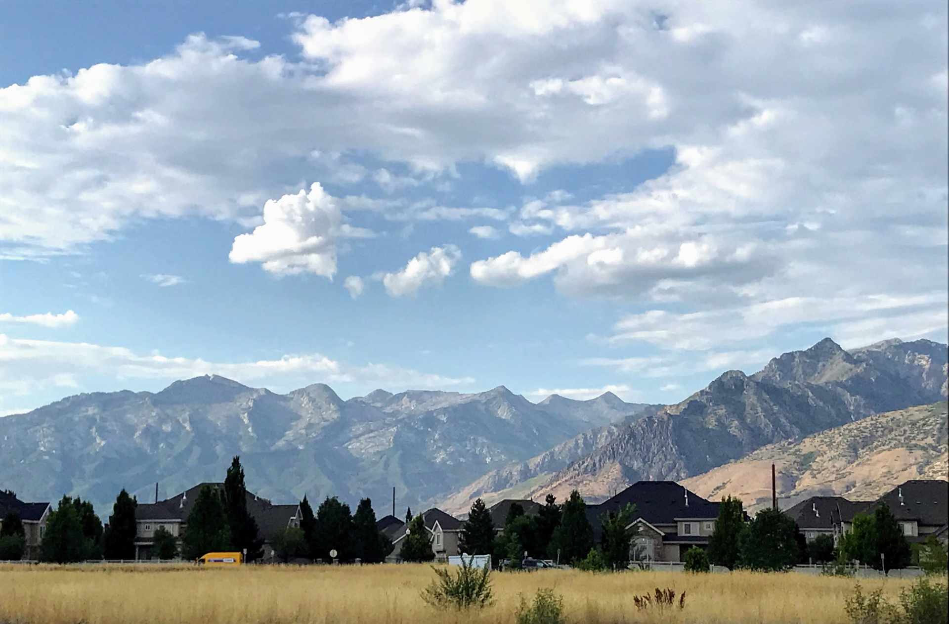 Homeowners insurance Enterprise, Utah (84725) — Escalante Valley rooflines under the Pine Valley Mountains and a wide Southern Utah sky, the high-elevation ranching community that shapes 84725 home rebuild costs and snow-load exposure