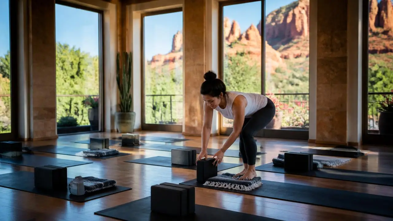 Wellness studio instructor setting up a class in Ivins, Utah — business insurance, BOP, general liability and workers' comp for Ivins, Utah 84738 employers