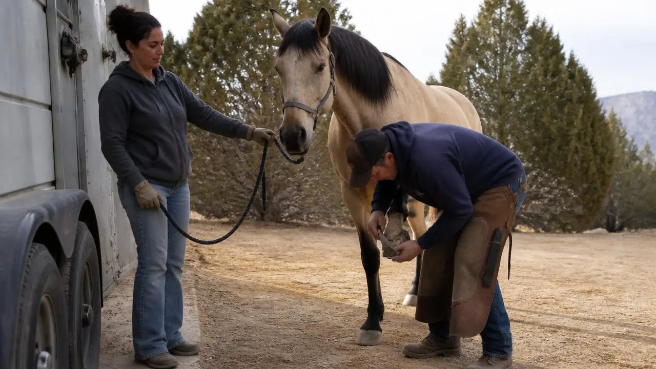 Farrier shoeing a horse at a Dammeron Valley, Utah property — business insurance, BOP, general liability and workers' comp for Dammeron Valley, Utah 84783 employers
