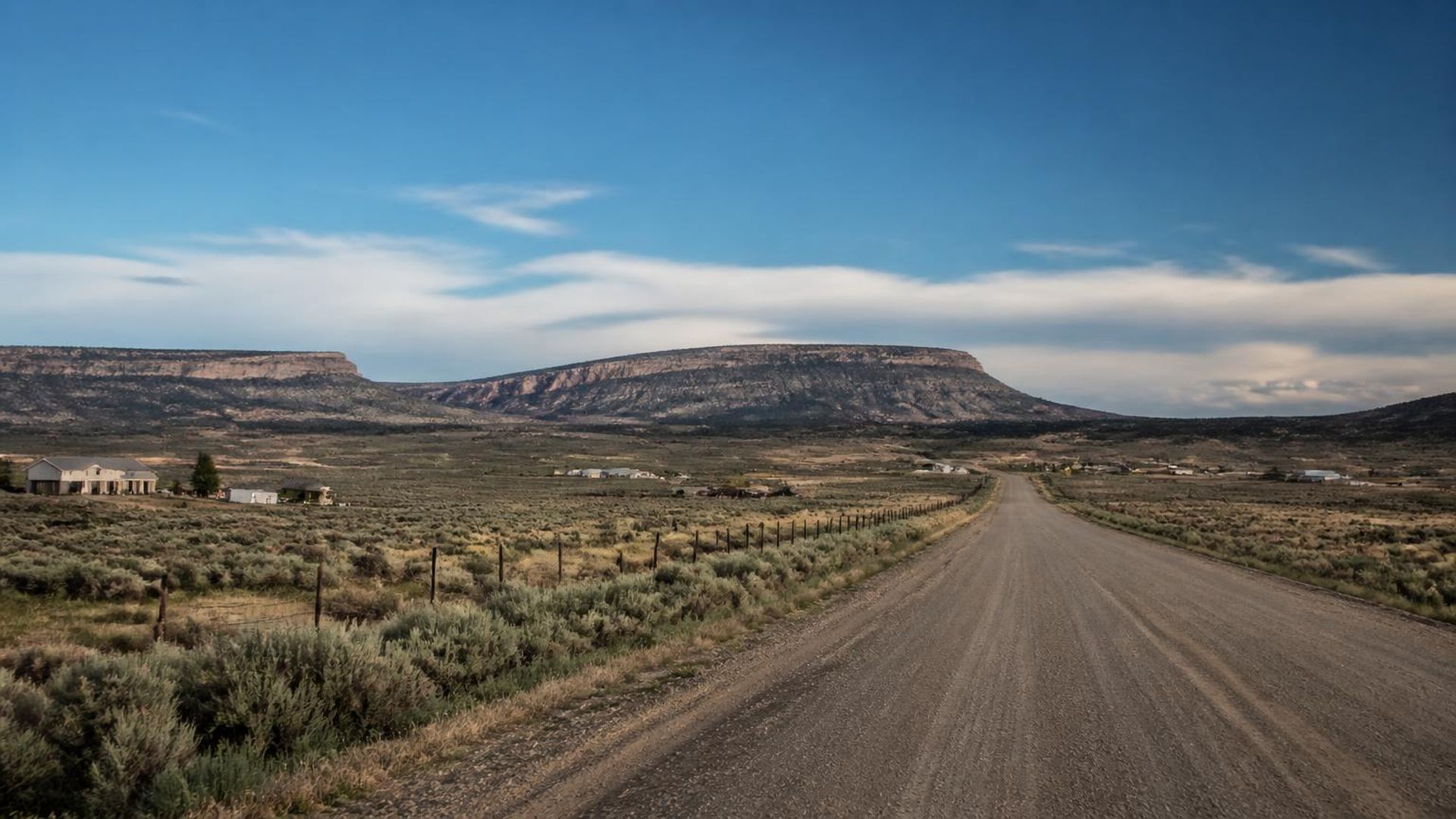 Sagebrush rangeland and a gravel road running toward Gooseberry Mesa in Apple Valley, Utah (ZIP 84737) — ACA / Obamacare Marketplace health insurance, subsidies and off-Marketplace plans for Apple Valley, Utah households
