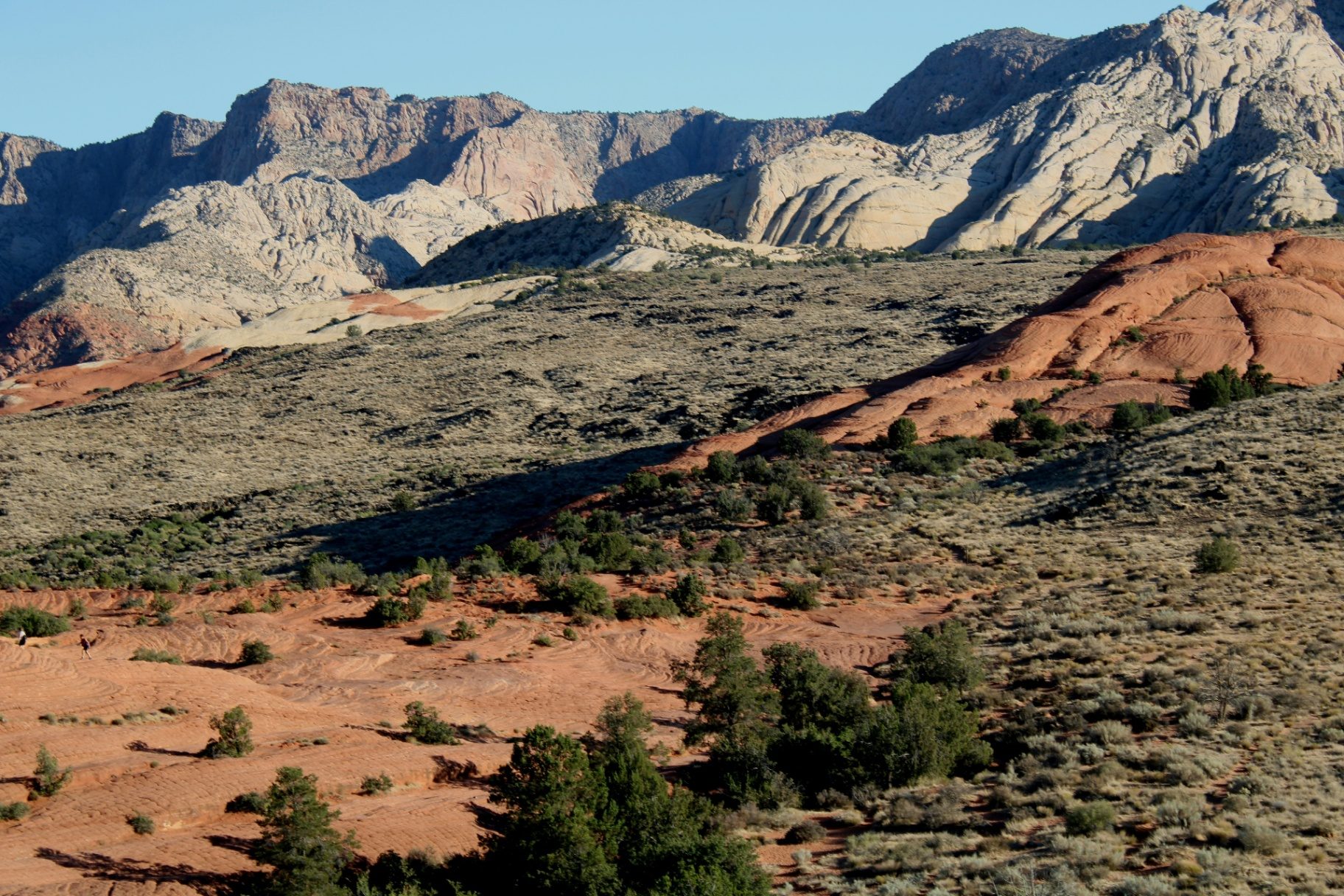 White sandstone and red rock in Snow Canyon above Santa Clara, Utah