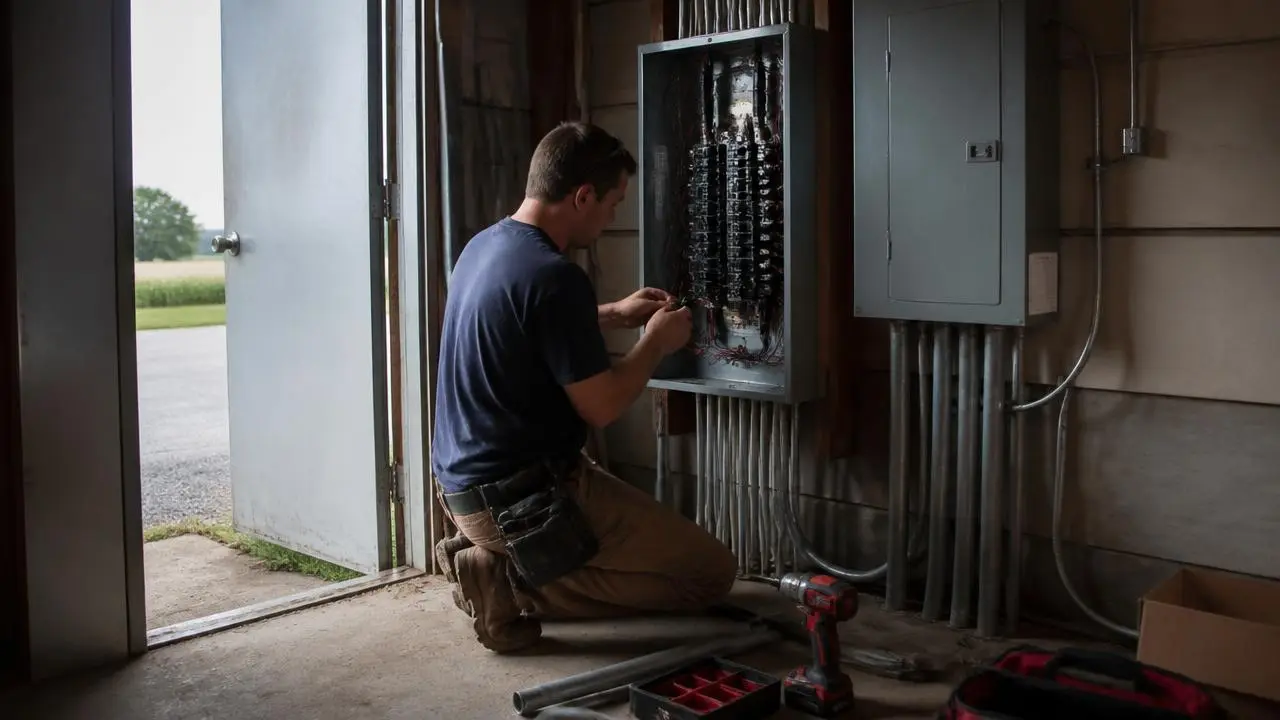 Electrician wiring a panel at a Toquerville, Utah job — business insurance, BOP, general liability and workers' comp for Toquerville, Utah 84774 employers