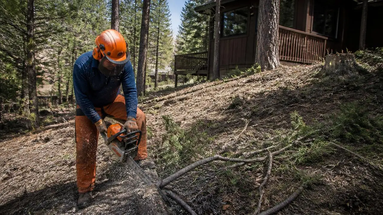 Crew clearing brush for wildfire defensible space near Pine Valley, Utah — business insurance, BOP, general liability and workers' comp for Pine Valley, Utah 84781 employers