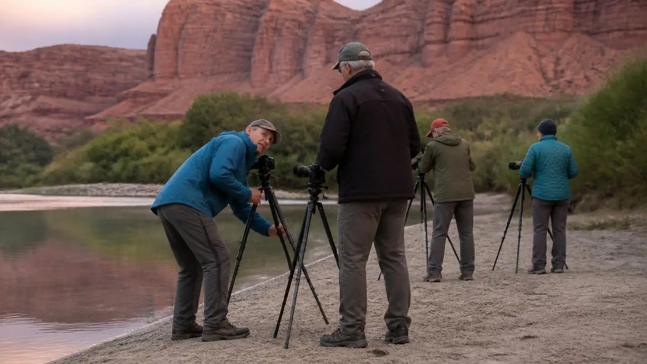 Photography workshop group setting up tripods near Rockville, Utah — business insurance, BOP, general liability and workers' comp for Rockville, Utah 84763 employers