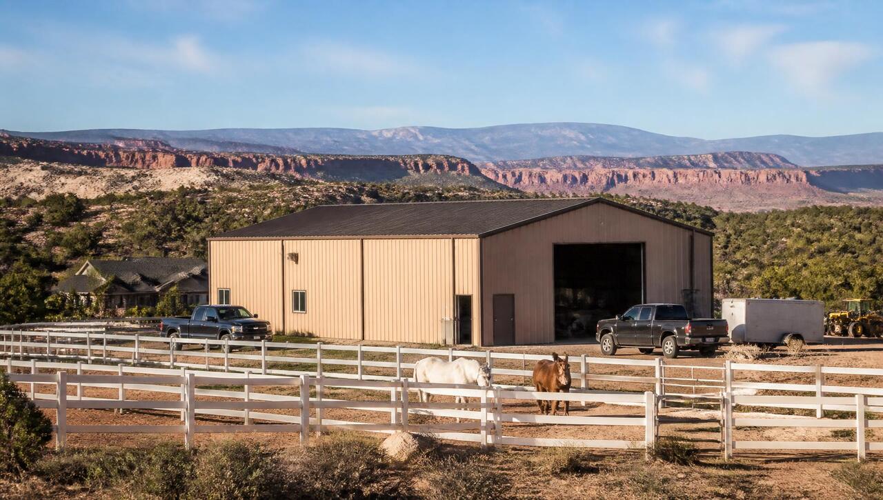 Rural acreage shop building and equipment yard in Dammeron Valley, Utah (ZIP 84783) — business insurance, BOP, general liability, commercial property and workers' comp for Dammeron Valley, Utah employers