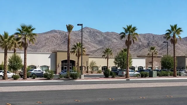 Commercial buildings and desert highway frontage in Mesquite, Nevada — local commercial insurance risk factors for Mesquite, Nevada 89027 businesses