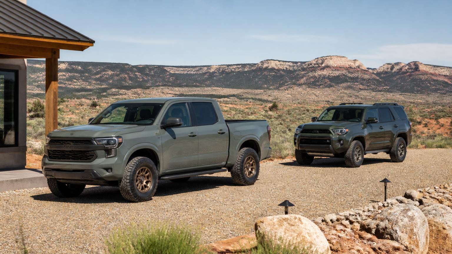 Car insurance in Apple Valley, Utah (84737) — sagebrush flats and a dirt county road meeting SR-59 beneath Gooseberry Mesa
