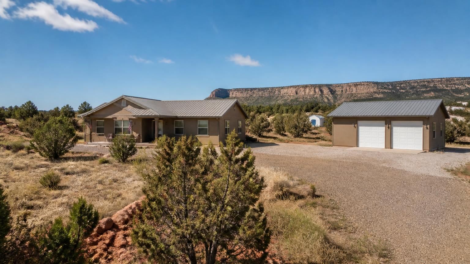 Homeowners insurance in Apple Valley, Utah (84737) — a rural home on sagebrush acreage in Apple Valley, Utah below Gooseberry Mesa